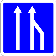 Signal indiquant un rétrécissement.